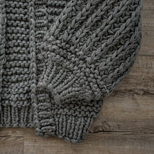 Load image into Gallery viewer, chunky cardigan knit cardigans women sweater sweaters oversized womens front knitted puff sleeve bubble pom bell long balloon sweatshirt trendy popcorn oversize lantern puffy fluffy sleeves drop shoulder beige cream tan dark grey white brown woman