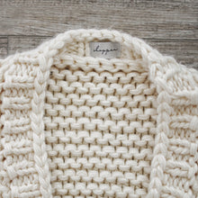 Load image into Gallery viewer, chunky cardigan knit cardigans women sweater sweaters oversized womens front knitted puff sleeve bubble pom bell long balloon sweatshirt trendy popcorn oversize lantern puffy fluffy sleeves drop shoulder beige cream tan dark grey white brown woman