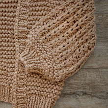 Load image into Gallery viewer, chunky cardigan knit cardigans women sweater sweaters oversized womens front knitted puff sleeve bubble pom bell long balloon sweatshirt trendy popcorn oversize lantern puffy fluffy sleeves drop shoulder beige cream tan dark grey white brown woman