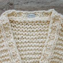 Load image into Gallery viewer, chunky cardigan knit cardigans women sweater sweaters oversized womens front knitted puff sleeve bubble pom bell long balloon sweatshirt trendy popcorn oversize lantern puffy fluffy sleeves drop shoulder beige cream tan dark grey white brown woman