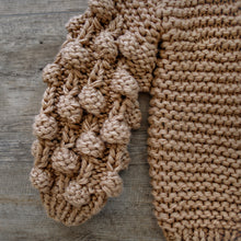 Load image into Gallery viewer, chunky cardigan knit cardigans women sweater sweaters oversized womens front knitted puff sleeve bubble pom bell long balloon sweatshirt trendy popcorn oversize lantern puffy fluffy sleeves drop shoulder beige cream tan dark grey white brown woman