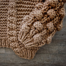 Load image into Gallery viewer, chunky cardigan knit cardigans women sweater sweaters oversized womens front knitted puff sleeve bubble pom bell long balloon sweatshirt trendy popcorn oversize lantern puffy fluffy sleeves drop shoulder beige cream tan dark grey white brown woman