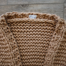 Load image into Gallery viewer, chunky cardigan knit cardigans women sweater sweaters oversized womens front knitted puff sleeve bubble pom bell long balloon sweatshirt trendy popcorn oversize lantern puffy fluffy sleeves drop shoulder beige cream tan dark grey white brown woman
