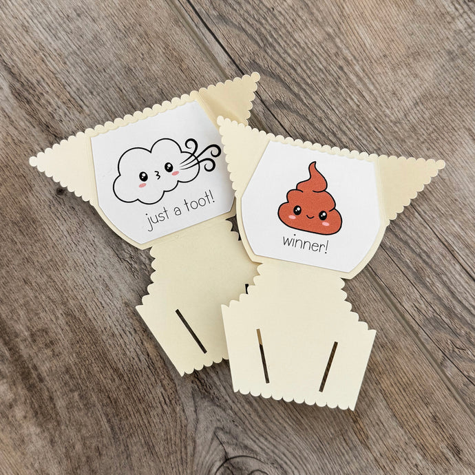 50 Custom Mini Paper Diapers – Baby Shower Game